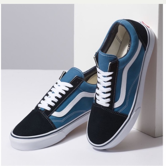 navy and black vans